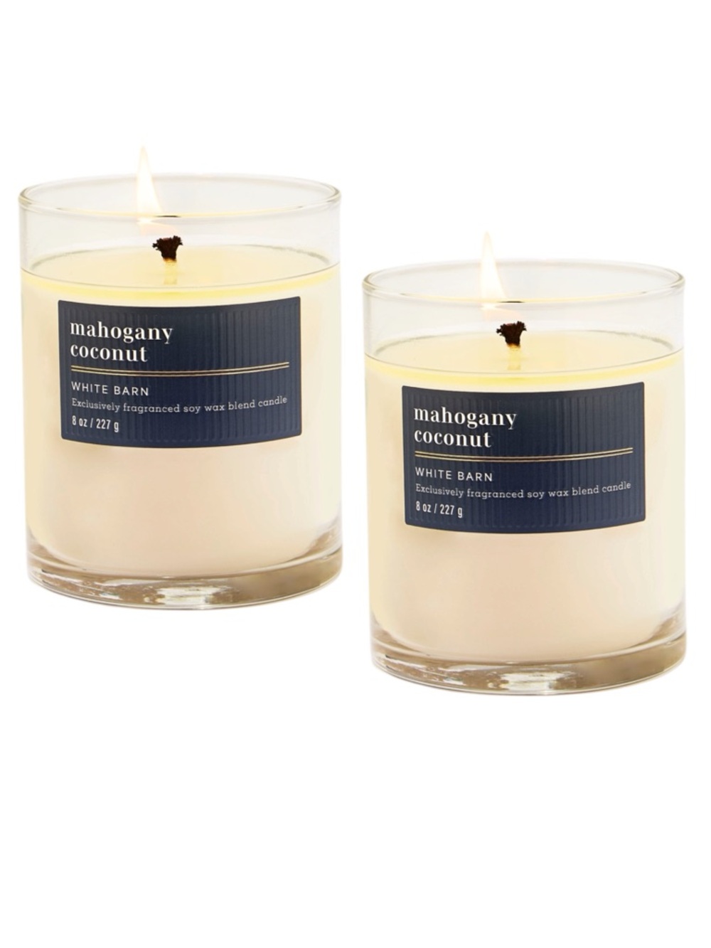Bath & Body Works MAHOGANY COCONUT Single-Wick Candle X 2